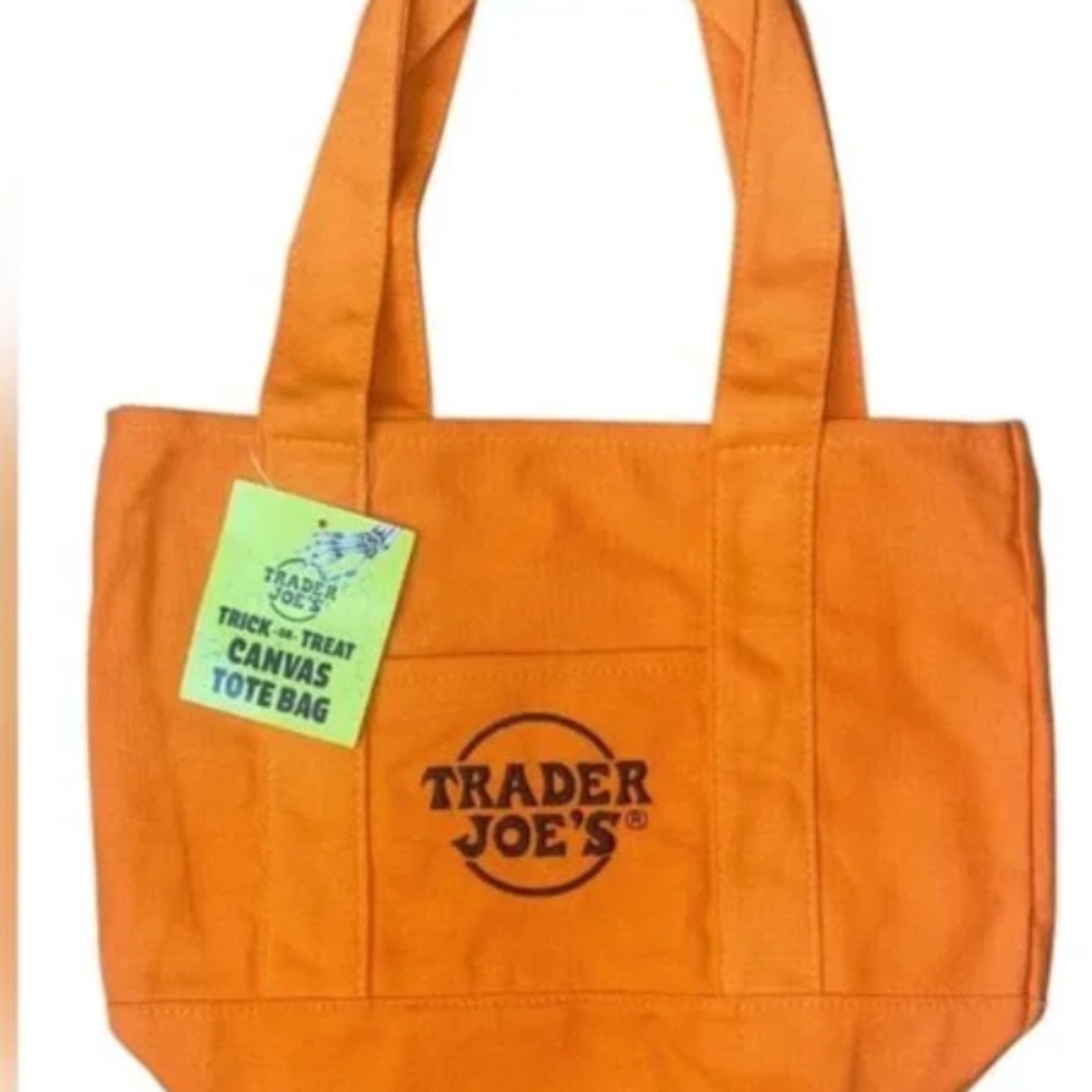 NWT Trader Joe's Halloween Mini Tote-Orange